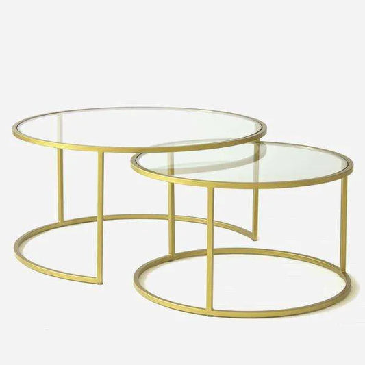 Andrew Martin Harlan Brass Nested Coffee Table