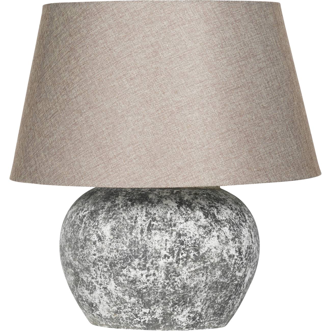 Libra Interiors Aged Round Table Lamp with Shade