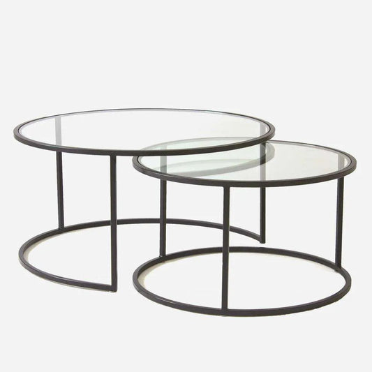 Andrew Martin Harlan Black Nested Coffee Table