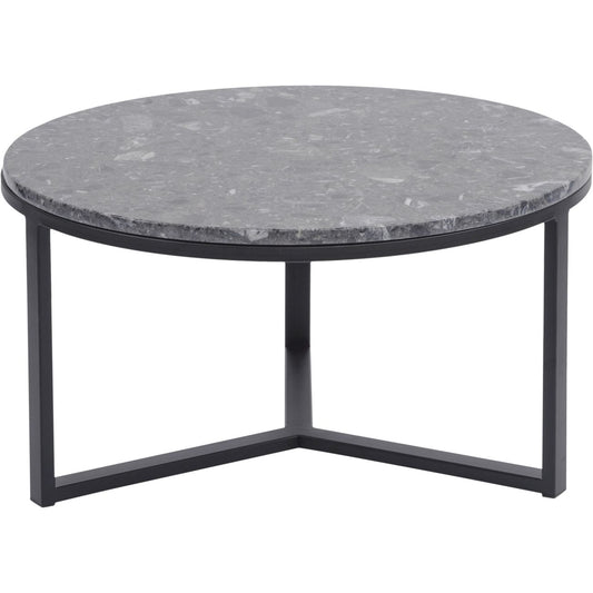 Libra Interiors Shoreditch Black Metal and Grey Travisso Coffee Table, Large